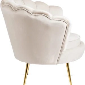 Fotoliu ANGEL din catifea crem