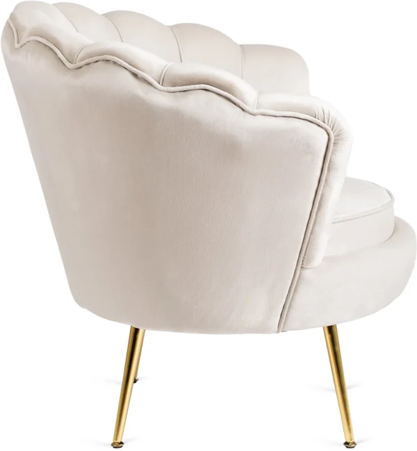 Fotoliu ANGEL din catifea crem