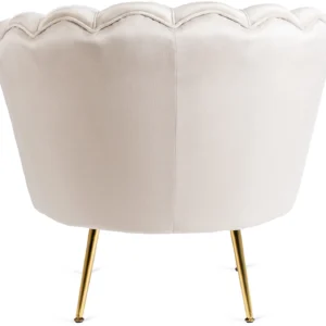 Fotoliu ANGEL din catifea crem