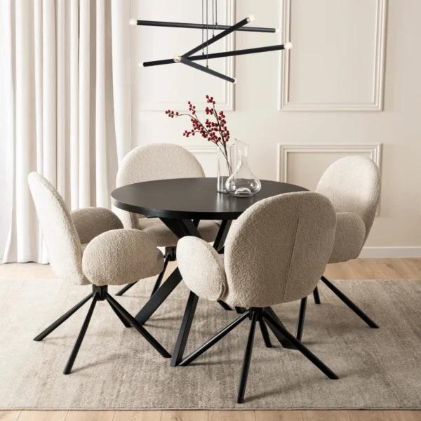 Masă extensibilă LUKAS 100–250 cm Negru