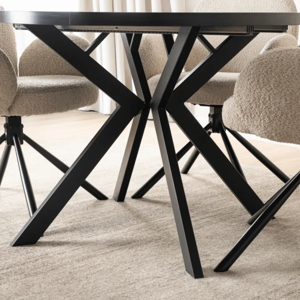 Masă extensibilă LUKAS 100–250 cm Negru