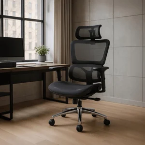 Scaun pivotant ergonomic ROYAL, negru