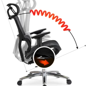 Scaun pivotant ergonomic ROYAL, negru