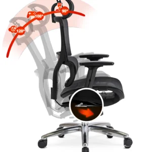 Scaun pivotant ergonomic ROYAL, negru