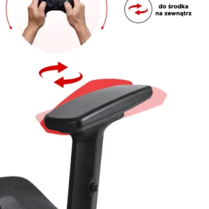 Scaun pivotant ergonomic ROYAL, negru