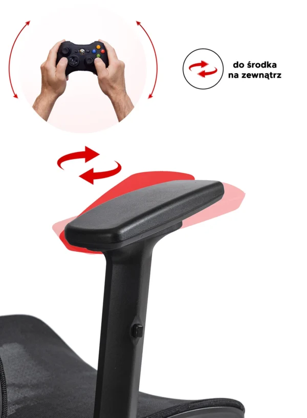 Scaun pivotant ergonomic ROYAL, negru