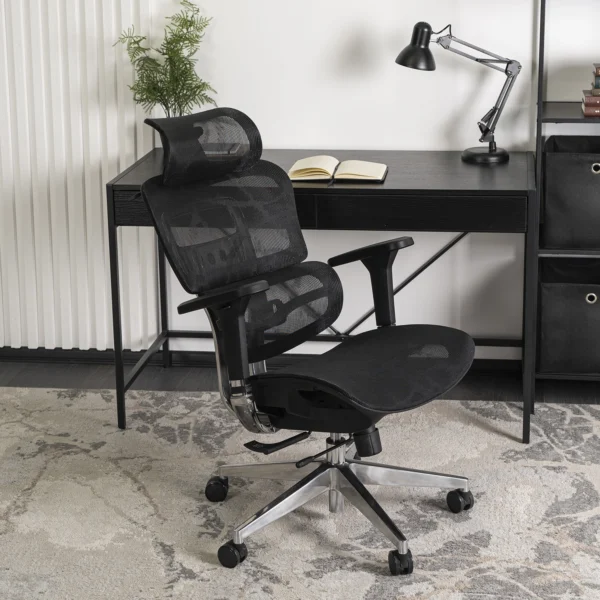 product-2895-1 Fotoliu pivotant NINO Ergonomic Negru — MOBILA