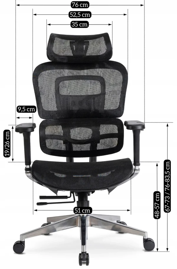 product-2895-11 Fotoliu pivotant NINO Ergonomic Negru — MOBILA