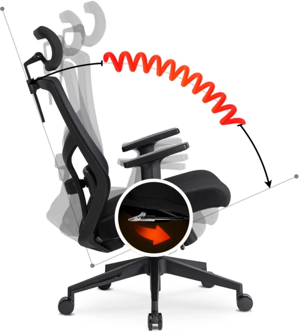 product-2896-10 Scaun pivotant ergonomic BENTO negru — MOBILA