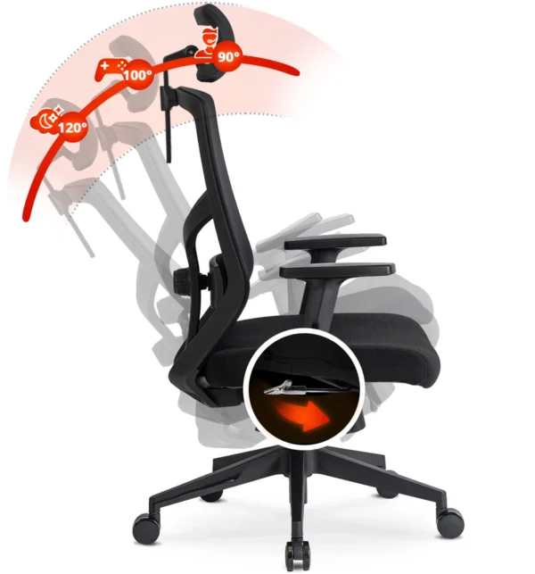 product-2896-11 Scaun pivotant ergonomic BENTO negru — MOBILA