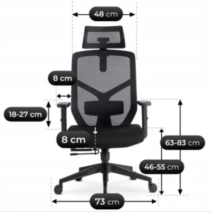 product-2896-12 Scaun pivotant ergonomic BENTO negru — MOBILA