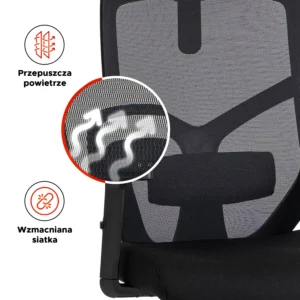 product-2896-8 Scaun pivotant ergonomic BENTO negru — MOBILA