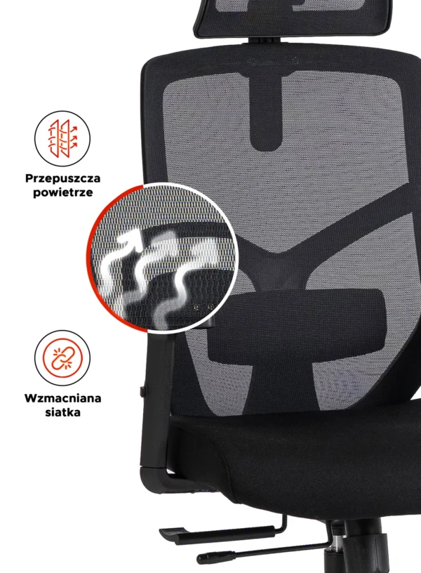 product-2896-8 Scaun pivotant ergonomic BENTO negru — MOBILA