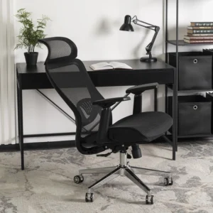 product-2897-1 LITOS Scaun pivotant ergonomic negru — MOBILA