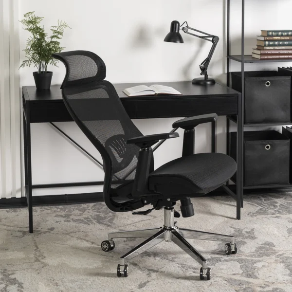 product-2897-1 LITOS Scaun pivotant ergonomic negru — MOBILA