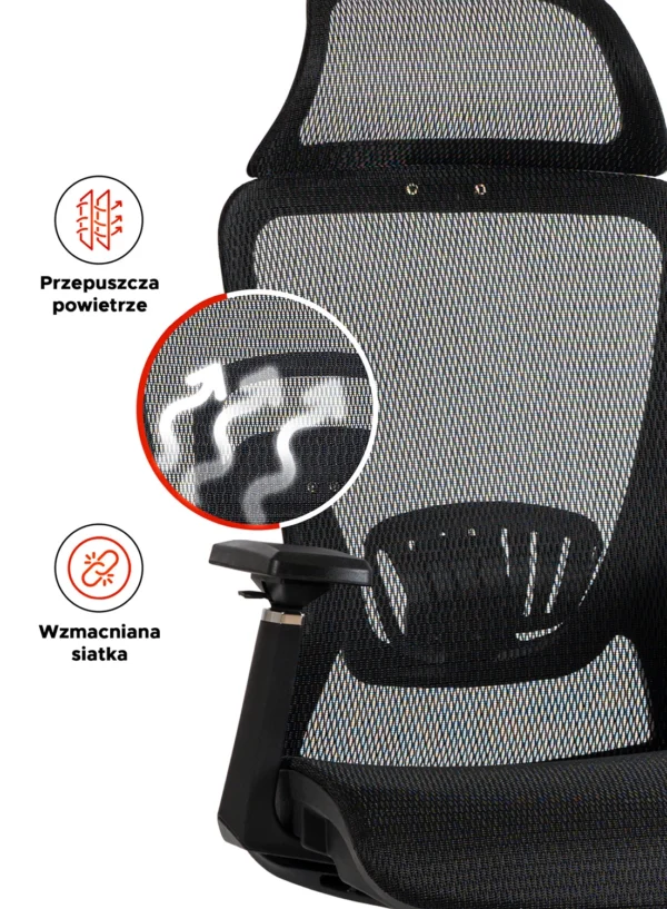 product-2897-10 LITOS Scaun pivotant ergonomic negru — MOBILA