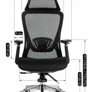 product-2897-15 LITOS Scaun pivotant ergonomic negru — MOBILA