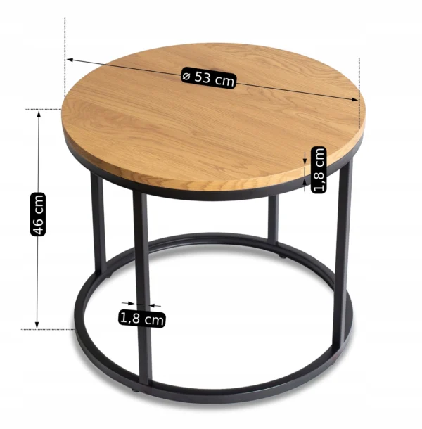 Măsuță de cafea LELLA Stejar auriu