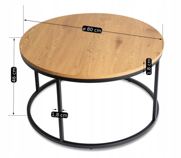 Măsuță de cafea LELLA MAX Stejar auriu