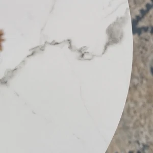 Măsuță CLIFF Marmură albă/Auriu