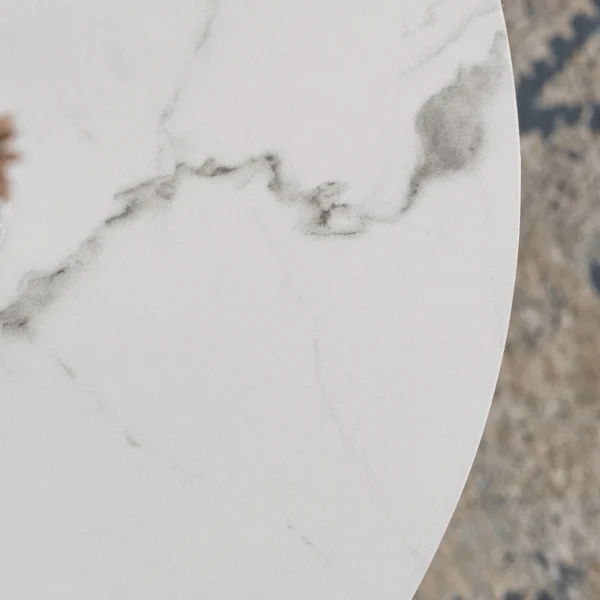 Măsuță CLIFF Marmură albă/Auriu