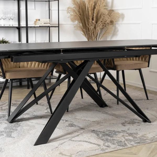 product-2907-5 MAXIME Masă extensibilă din ceramică 160-240 cm Marmură neagră