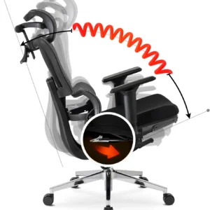 Scaun pivotant ergonomic DELSIN, negru