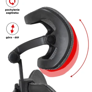 Scaun pivotant ergonomic DELSIN, negru