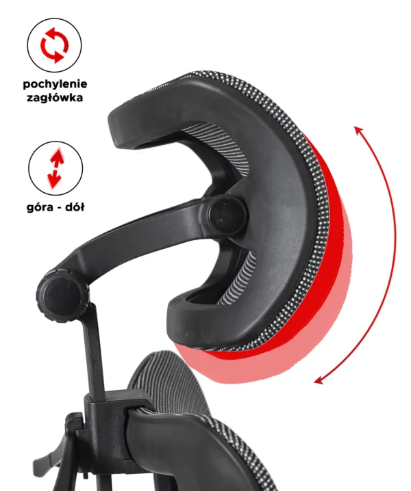 Scaun pivotant ergonomic DELSIN, negru