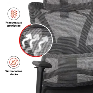 Scaun pivotant ergonomic DELSIN, negru