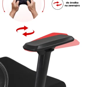 Scaun pivotant ergonomic DELSIN, negru