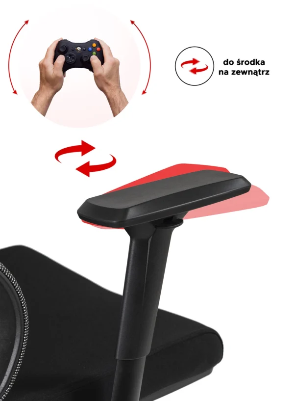 Scaun pivotant ergonomic DELSIN, negru