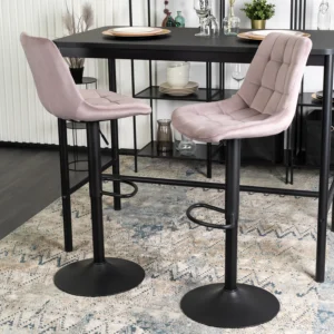 Hocker ARCOS 2 Velur roz — MOBILA