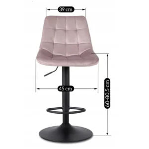 Hocker ARCOS 2 Velur roz — MOBILA