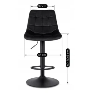 product-2923-5 ARCOS 2 Hocker Velur negru — MOBILA