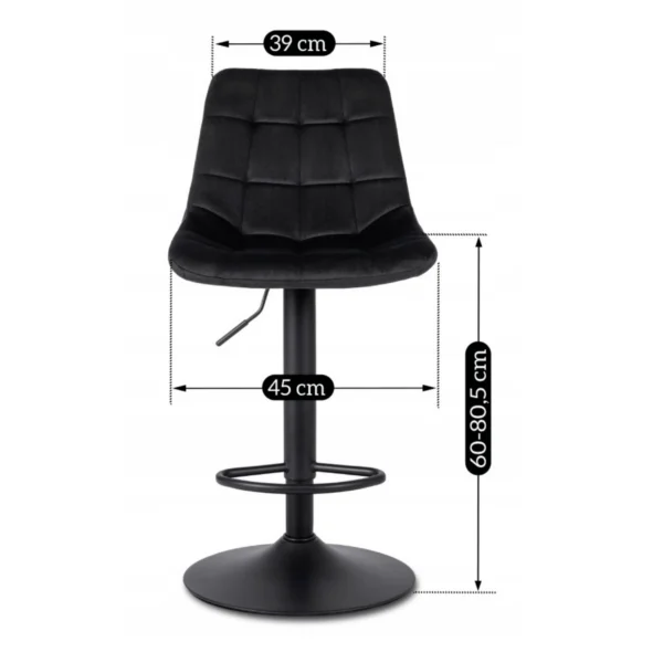 product-2923-5 ARCOS 2 Hocker Velur negru — MOBILA