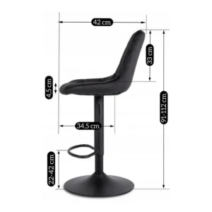product-2923-6 ARCOS 2 Hocker Velur negru — MOBILA