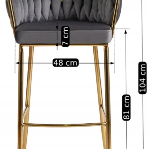 product-2926-5 Hocker FLORES 2 Gri Velur — MOBILA