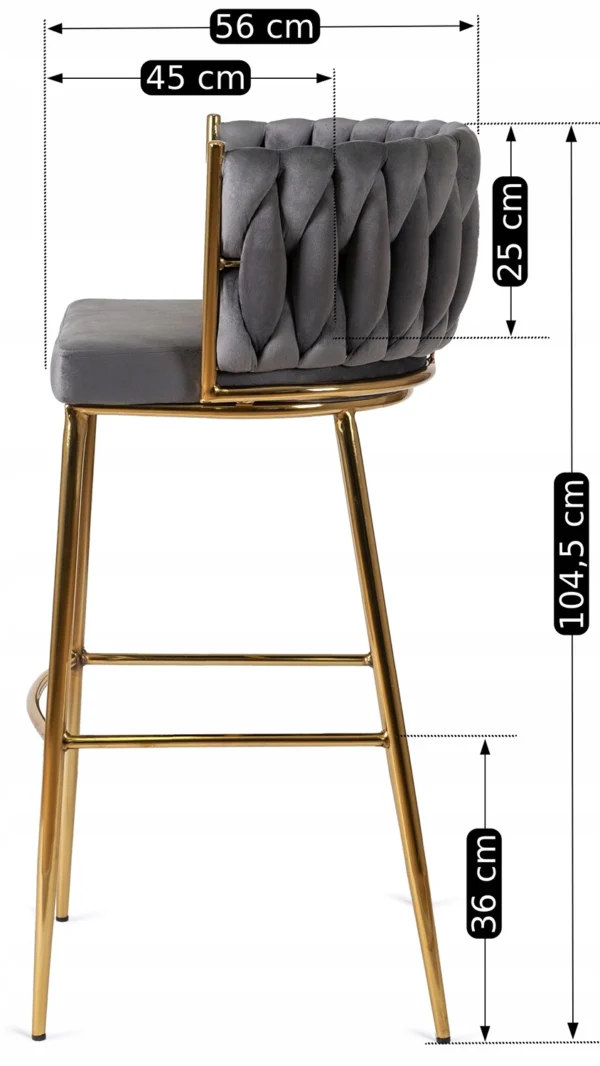 product-2926-6 Hocker FLORES 2 Gri Velur — MOBILA