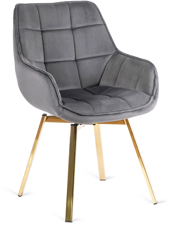 Scaun pivotant MIA, velur gri