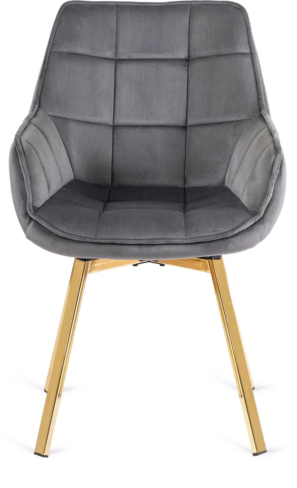 Scaun pivotant MIA, velur gri