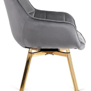 Scaun pivotant MIA, velur gri