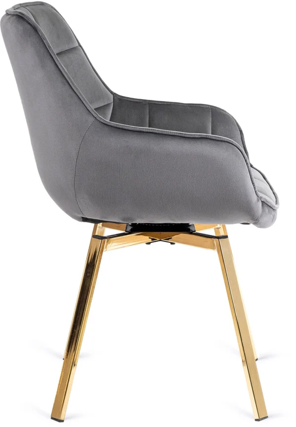 Scaun pivotant MIA, velur gri