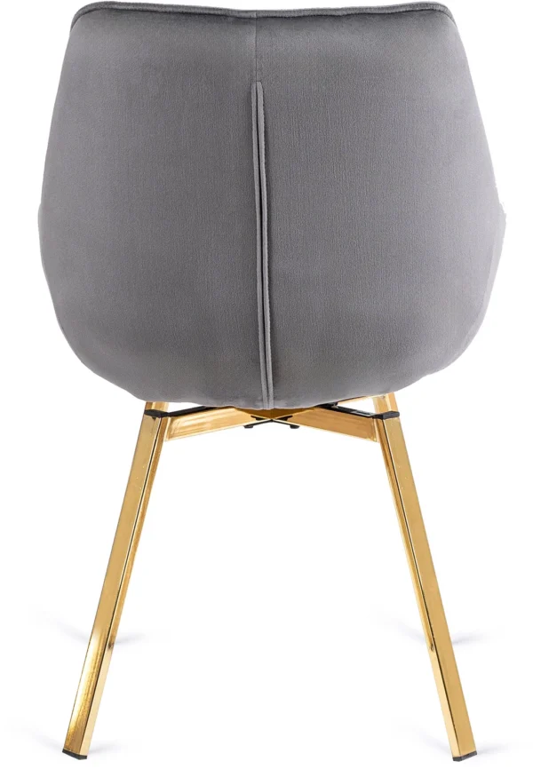 Scaun pivotant MIA, velur gri