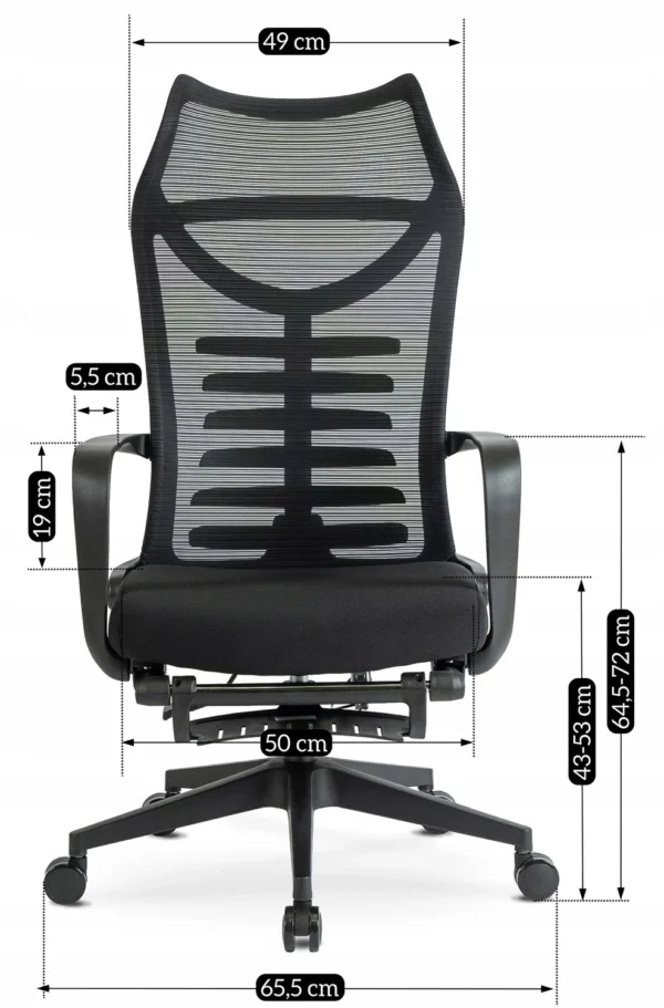 product-2928-10 Fotoliu pivotant ACTON Ergonomic Negru — MOBILA