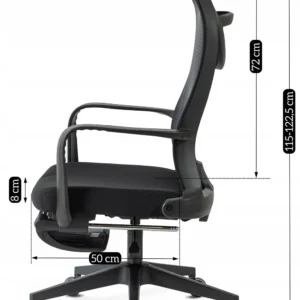 product-2928-11 Fotoliu pivotant ACTON Ergonomic Negru — MOBILA