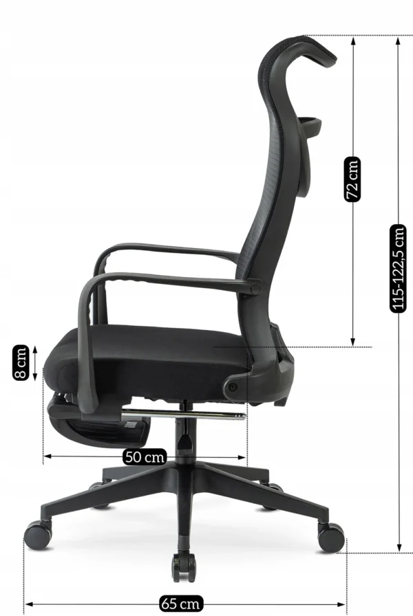 product-2928-11 Fotoliu pivotant ACTON Ergonomic Negru — MOBILA