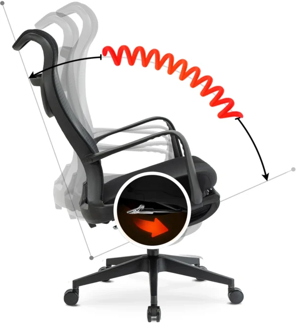 product-2928-8 Fotoliu pivotant ACTON Ergonomic Negru — MOBILA