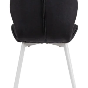 product-2929-7 Scaun LUCKY negru cu picioare albe din velur