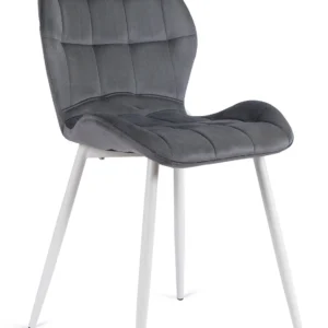 Scaun LUCKY din velur albastru marin